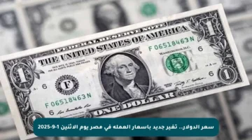 سعر الدولار.. تغير جديد بأسعار العملة في مصر يوم الإثنين 1-9-2025